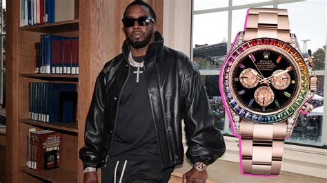 rolex daytona rapper|diddy rainbow rolex.